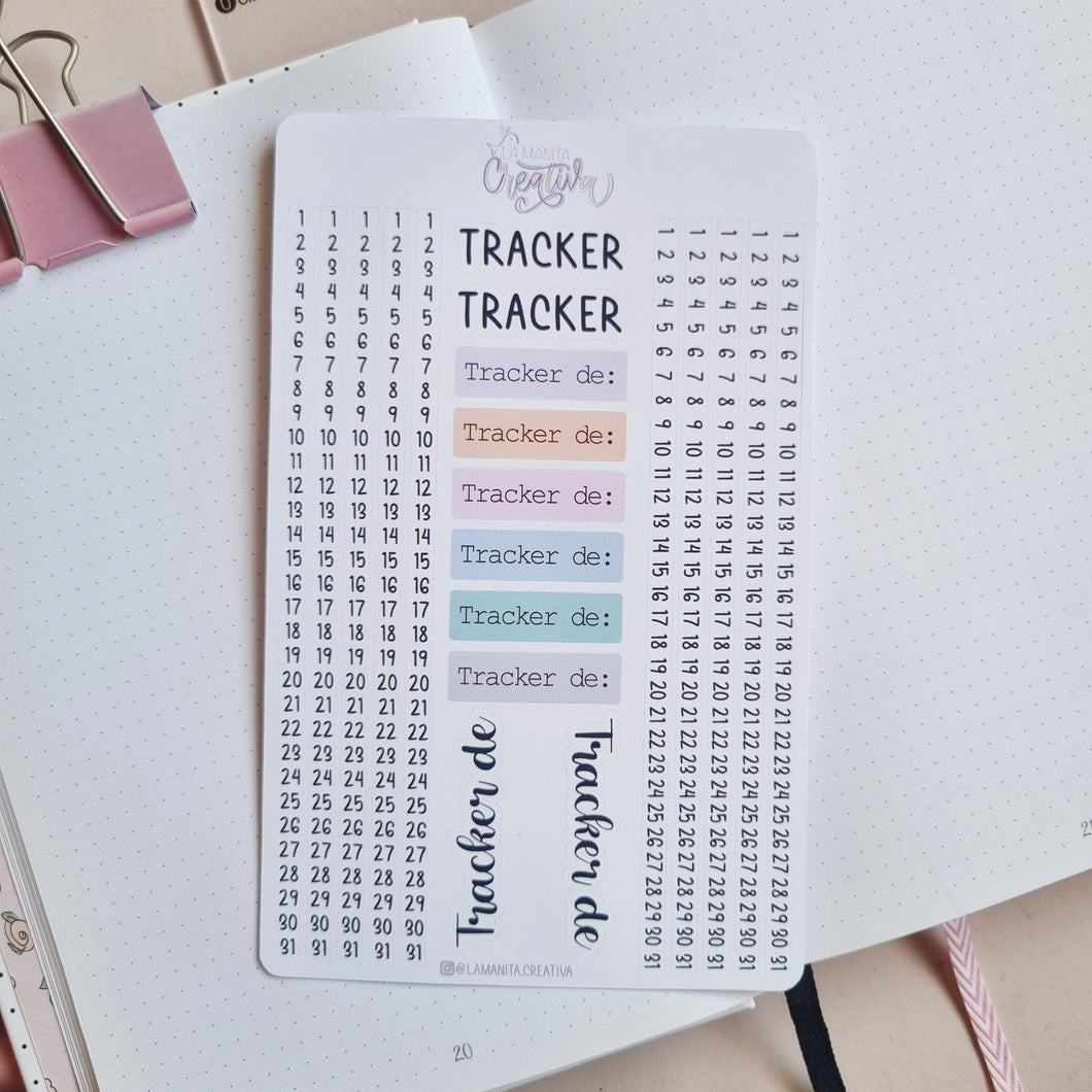 Stickers TRACKERS mensuales